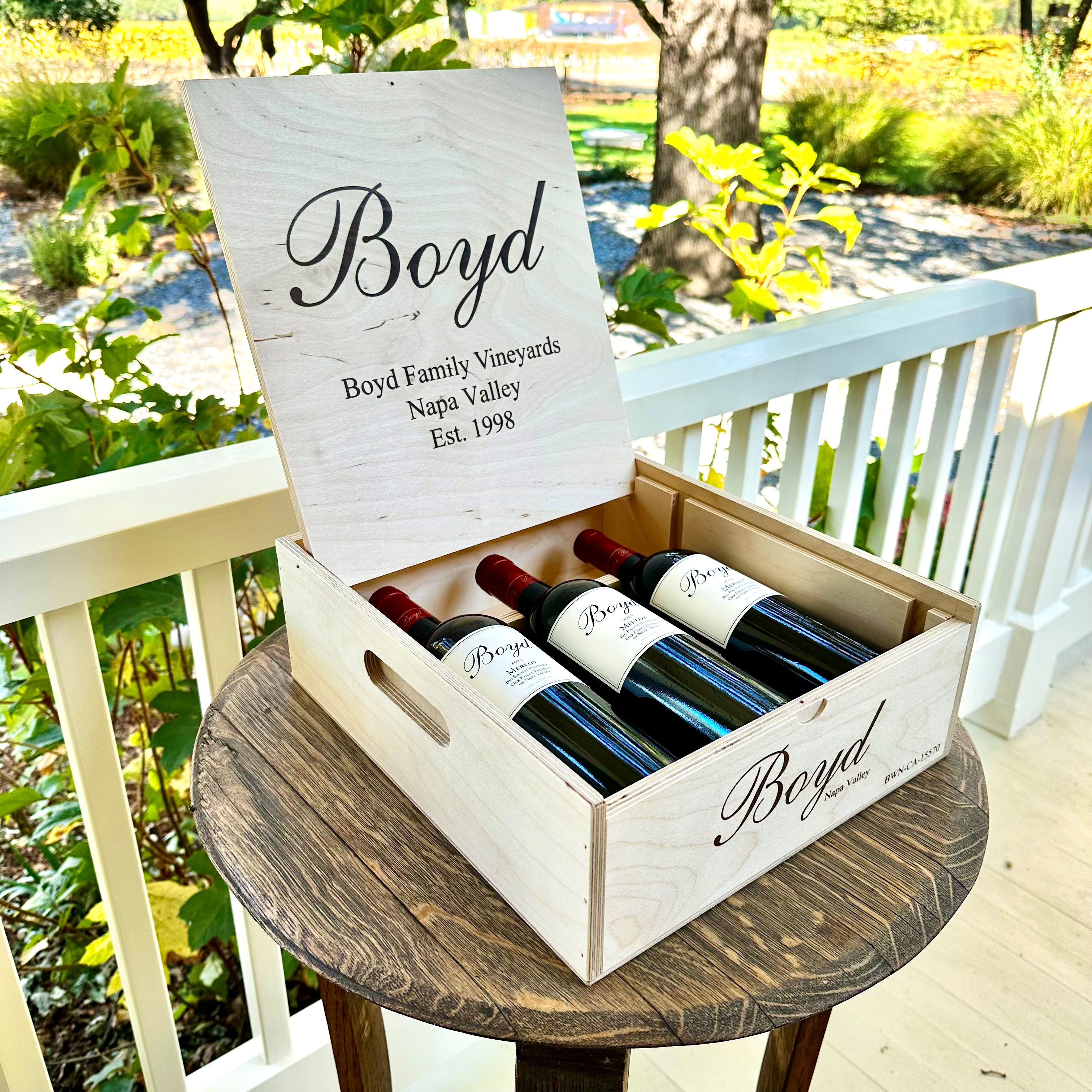 Product Image for Boyd Wood Box- Any 3 Bottles